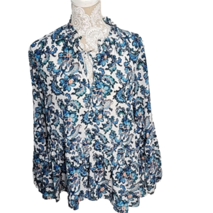 Loft peplum floral top, size L